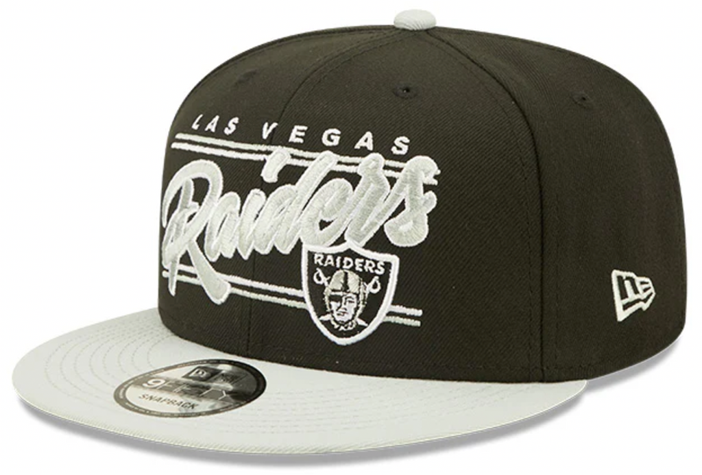 Las Vegas Raiders New Era Team Script 2 Tone 9FIFTY Snapback Hat product image 1, provided for visual reference and product
