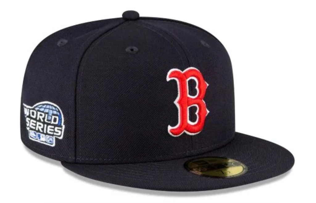Boston Red Sox Navy Classic 2004 World Series New Era 59Fifty Fitted Hat product image 1, provided for visual reference and