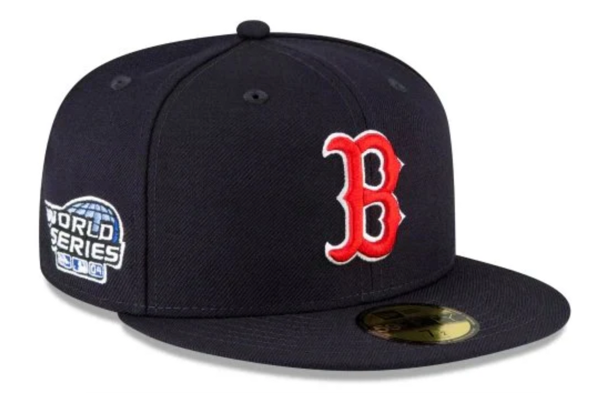 Boston Red Sox Navy Classic 2004 World Series New Era 59Fifty Fitted Hat product image 1, provided for visual reference and