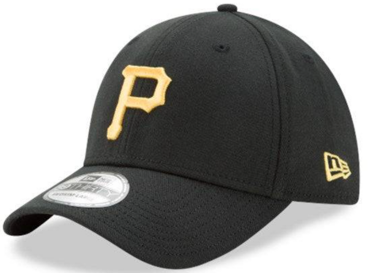Pittsburgh Pirates New Era 39Thirty Black Team Classic Flex Hat product image 1, provided for visual reference and product