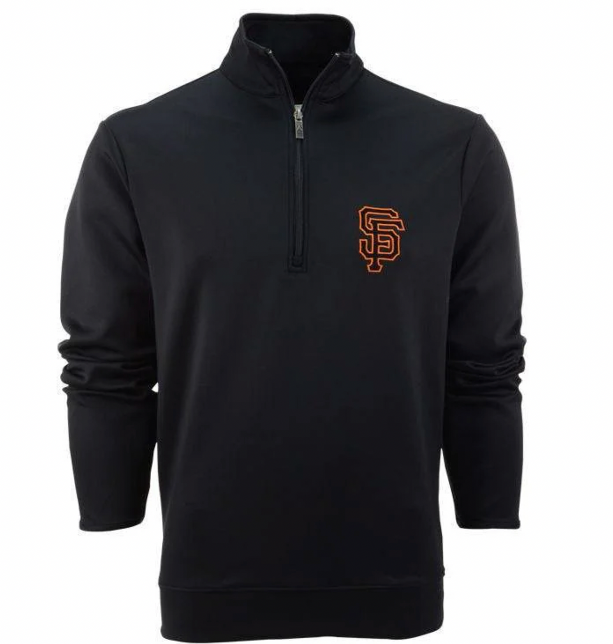 San Francisco Giants Antigua Black Leader Quarter-Zip Pullover Jacket for Men product image 1, provided for visual reference
