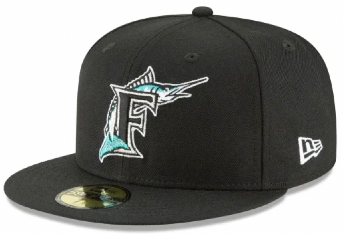 Florida Marlins New Era Black Cooperstown Collection Wool 59FIFTY Fitted Hat for Men product image 1, provided for visual