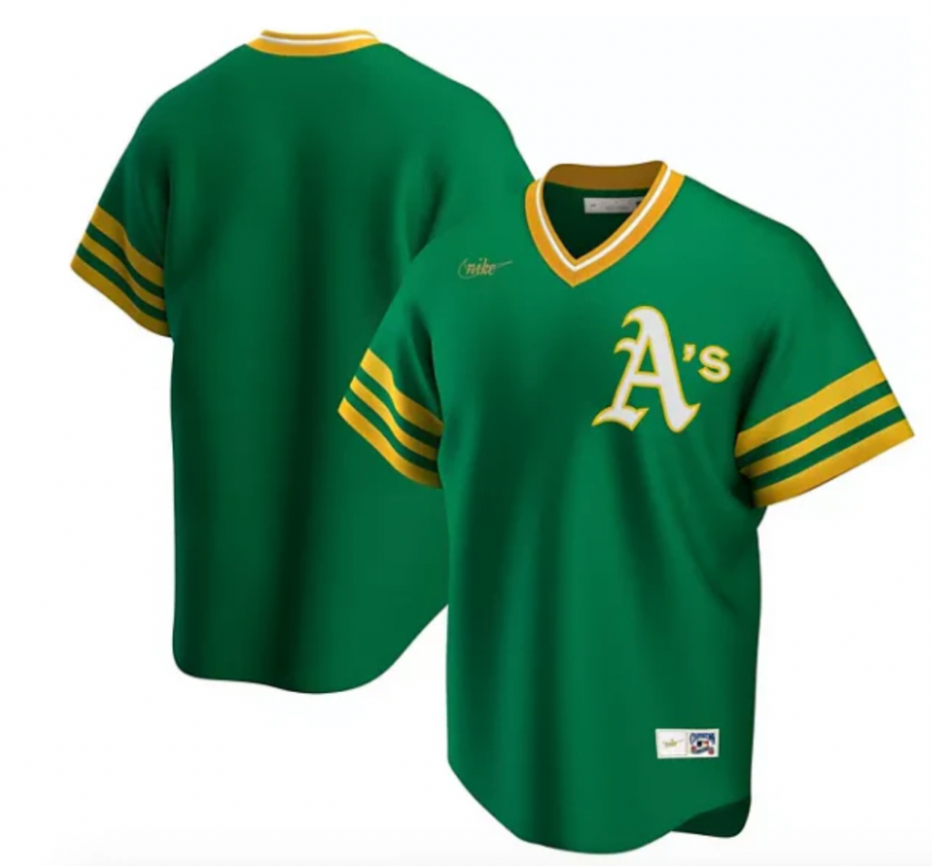 Oakland Athletics Nike Kelly Green Road Cooperstown Collection Team Jersey for Men product image 1, provided for visual