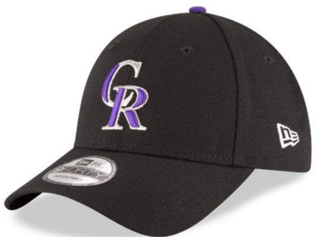 Colorado Rockies Black 9FORTY Adjustable League Cap by New Era product image 1, provided for visual reference and product
