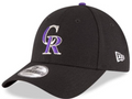 Colorado Rockies Black 9FORTY Adjustable League Cap by New Era product image 1, provided for visual reference and product