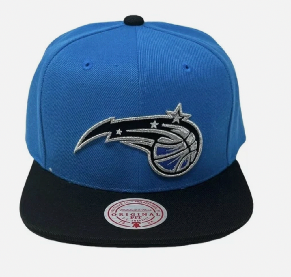 Mitchell & Ness Orlando Magic Core Blue/Black Adjustable Snapback Hat for Men product image 2, provided for visual reference