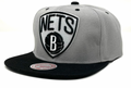 Brooklyn Nets 2 Tone Gray/Black NBA XL Pop Snapback Adjustable Hat for Men product image 1, provided for visual reference
