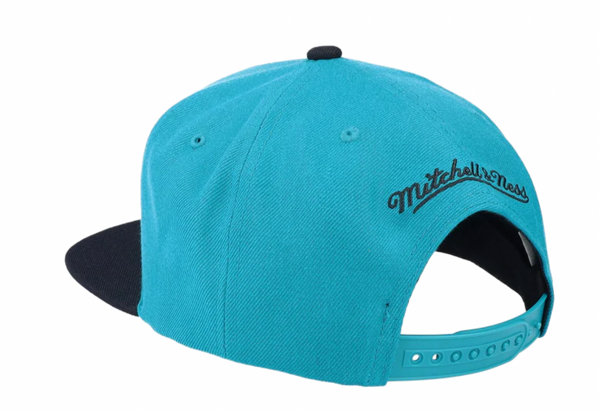 Detroit Pistons Mitchell & Ness 2 Tone Teal/Black Core Basic Snapback Hat for Men product image 2, provided for visual