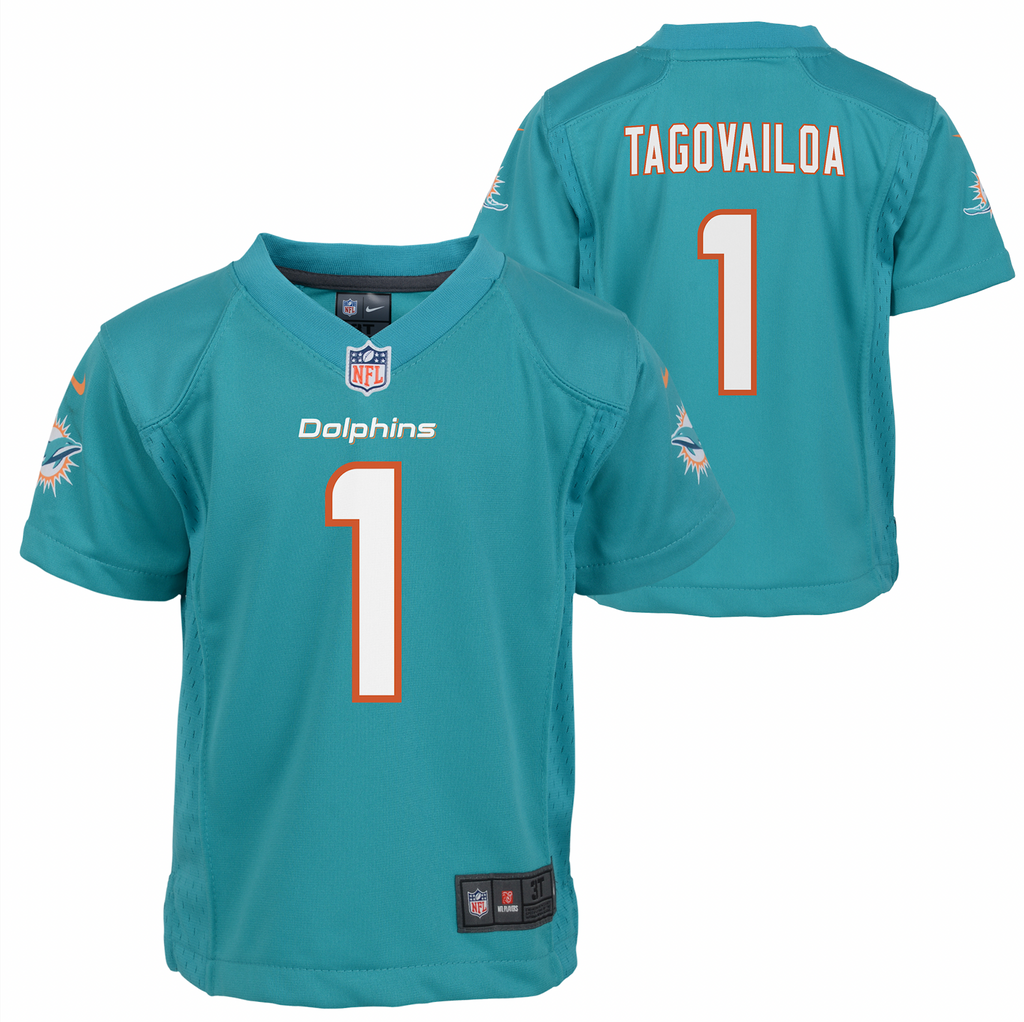 Youth Miami Dolphins Tua Tagovailoa Nike Aqua Game Jersey product image 1, provided for visual reference and product detail