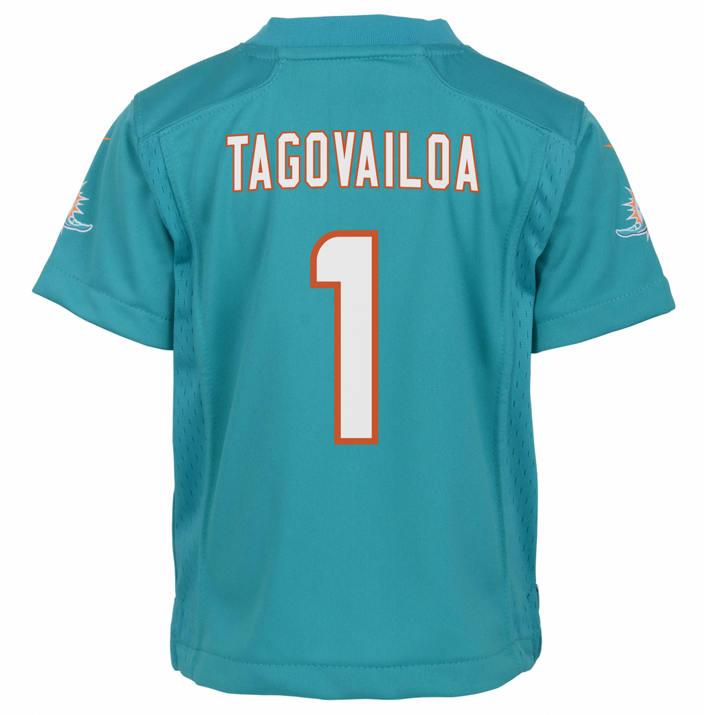 Youth Miami Dolphins Tua Tagovailoa Nike Aqua Game Jersey product image 3, provided for visual reference and product detail
