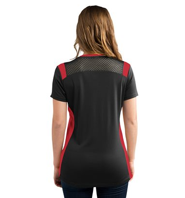 Chicago Blackhawks Draft Me Short Sleeve Criss-Cross Deep V-Neck T-Shirt for Women product image 4, provided for visual