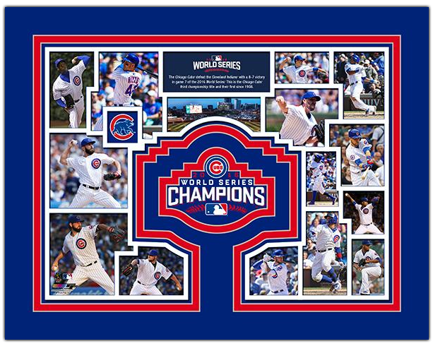 Chicago Cubs 2016 World Series Champions Matted Photo Collage By Photofile product image 1, provided for visual reference