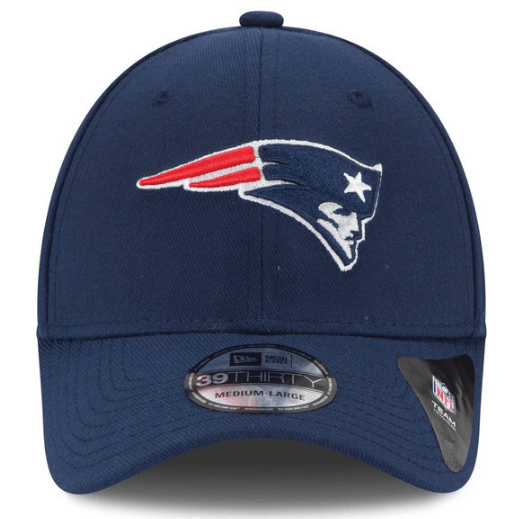 New England Patriots New Era Navy 39THIRTY Team Classic Flex Hat product image 2, provided for visual reference and product