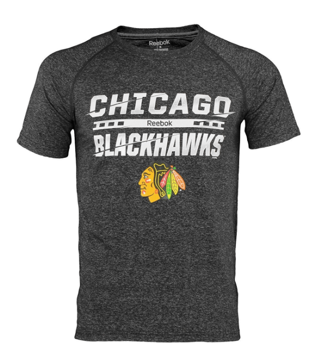 Reebok NHL Men Chicago Blackhawks Face Off Slash Ultimate T-Shirt product image 1, provided for visual reference and product