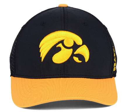 Mens Iowa Hawkeyes Chatter One Fit Flex Fit Hat By Top Of The World product image 2, provided for visual reference and