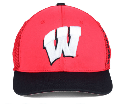 Mens Wisconsin Badgers Chatter One Fit Flex Fit Hat By Top Of The World product image 2, provided for visual reference and