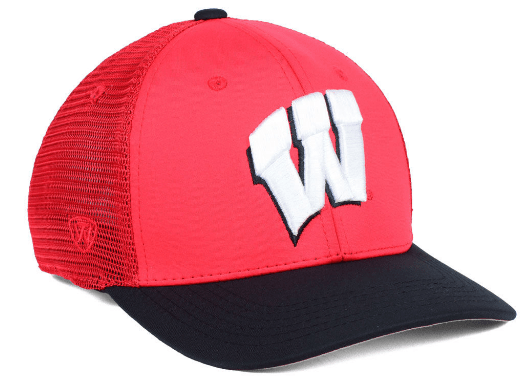 Mens Wisconsin Badgers Chatter One Fit Flex Fit Hat By Top Of The World product image 3, provided for visual reference and