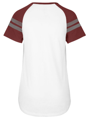 Alabama Crimson Tide '47 NCAA Women Fly Out Raglan T-Shirt product image 2, provided for visual reference and product detail