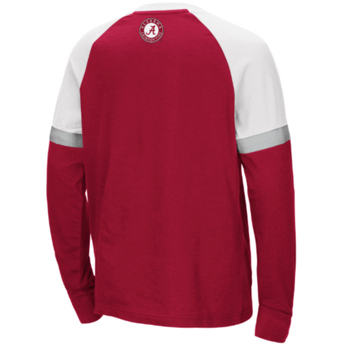 Alabama Crimson Tide Colosseum Youth Ollie Long Sleeve Raglan T-Shirt product image 2, provided for visual reference and