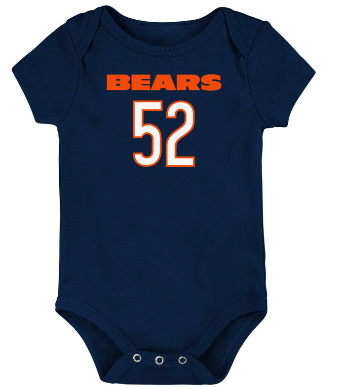 Chicago Bears Infant Navy Khalil Mack Creeper product image 3, provided for visual reference and product detail review