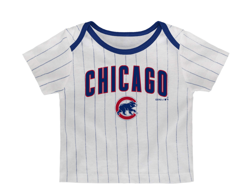 Newborn/Infant MLB Chicago Cubs Batboy Short Sleeve T-Shirt & Diaper Set product image 2, provided for visual reference and