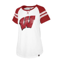 Wisconsin Badgers '47 NCAA Women Fly Out Raglan T-Shirt product image 1, provided for visual reference and product detail