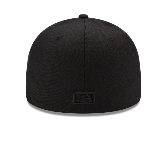 Los Angeles Dodgers Tonal Black On Black 59Fifty Fitted Hat product image 3, provided for visual reference and product