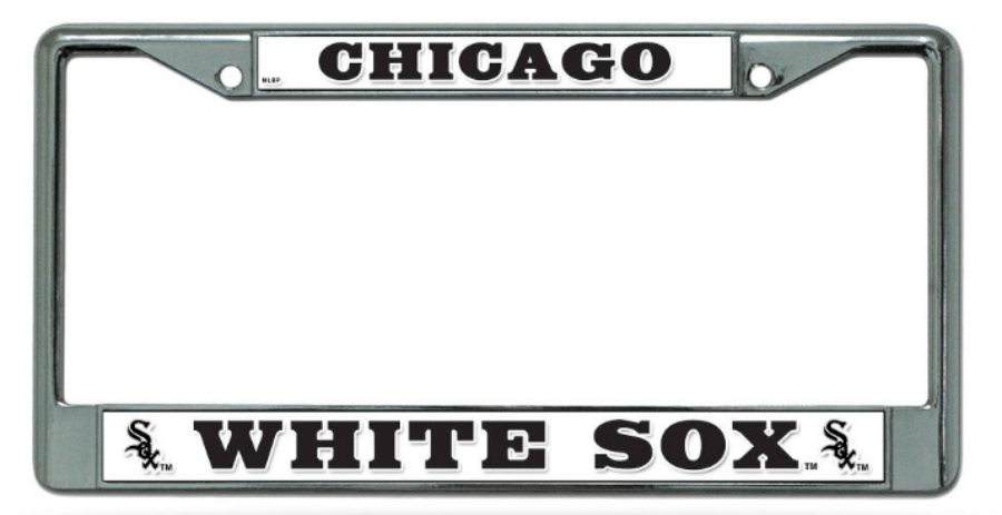 Chicago White Sox Chrome License plate Frame By Rico product image 1, provided for visual reference and product detail review