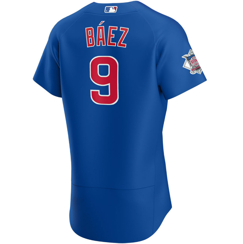 Chicago Cubs Javier Baez Nike Blue Alternate Authentic Player Jersey for Men product image 3, provided for visual reference