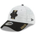New Orleans Saints 2021 Training Camp On Field Gray/Black New Era 39THIRTY Flex Fit Hat product image 1, provided for visual