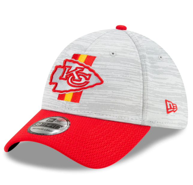 Kansas City Chiefs 2021 Training Camp On Field Gray/Red New Era 39THIRTY Flex Fit Hat product image 1, provided for visual