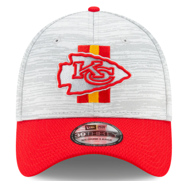 Kansas City Chiefs 2021 Training Camp On Field Gray/Red New Era 39THIRTY Flex Fit Hat product image 2, provided for visual