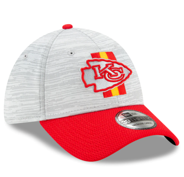 Kansas City Chiefs 2021 Training Camp On Field Gray/Red New Era 39THIRTY Flex Fit Hat product image 3, provided for visual