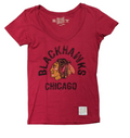 Chicago Blackhawks Chicago Deep V Neck T-Shirt for Women product image 1, provided for visual reference and product detail