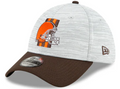 Cleveland Browns 2021 Training Camp On Field Gray/Brown New Era 39THIRTY Flex Fit Hat product image 1, provided for visual
