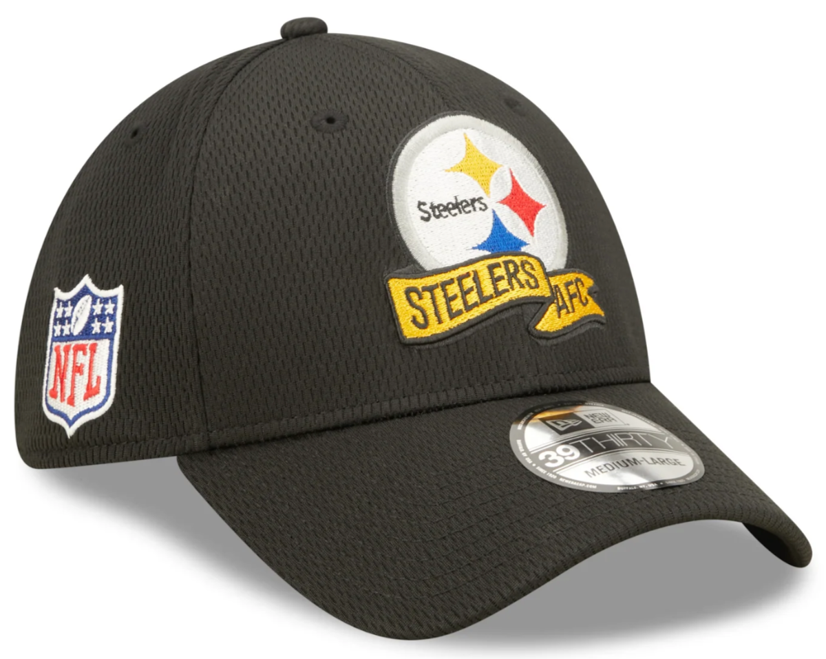 Pittsburgh Steelers New Era Black 2022 Sideline Coaches 39THIRTY Flex Hat for Men product image 1, provided for visual