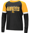 Iowa Hawkeyes Colosseum Youth Ollie Long Sleeve Raglan T-Shirt product image 1, provided for visual reference and product