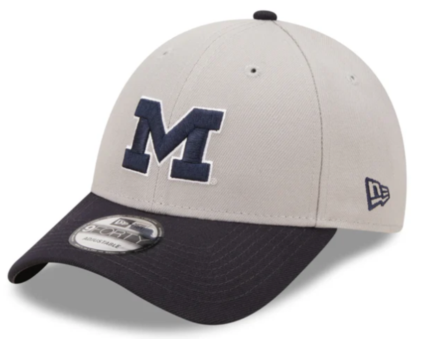 Michigan Wolverines Tide 2 Tone Gray/Navy NCAA New Era The League 9Forty Adjustable Hat product image 1, provided for visual