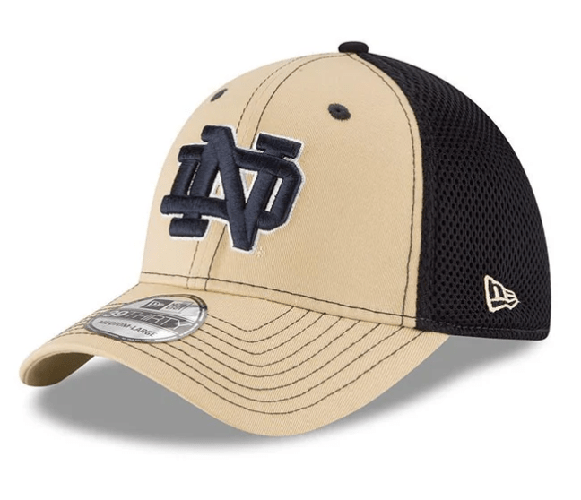 Notre Dame Fighting Irish New Era Team Front Adult Gold/Navy Hat product image 1, provided for visual reference and product