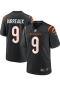 Cincinnati Bengals Joe Burrow "Burreaux" Nick Name Nike Black Game Jersey for Men product image 1, provided for visual