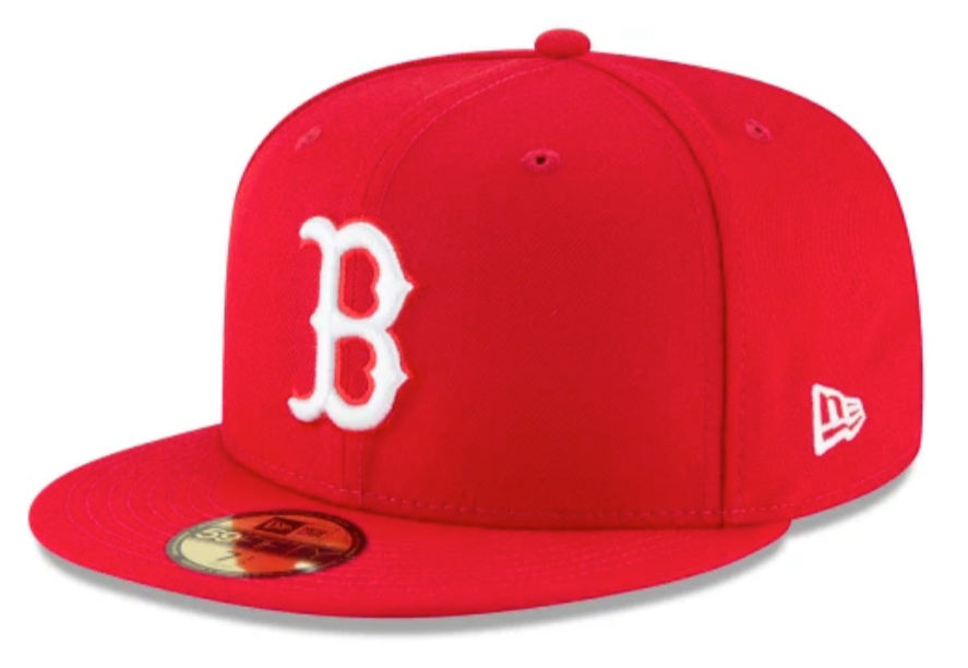 Boston Red Sox New Era Red 59FIFTY Hat for Men product image 1, provided for visual reference and product detail review
