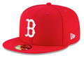 Boston Red Sox New Era Red 59FIFTY Hat for Men product image 1, provided for visual reference and product detail review