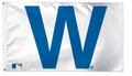 Chicago Cubs "W" Deluxe 3X5 Flag With Grommets product image 1, provided for visual reference and product detail review