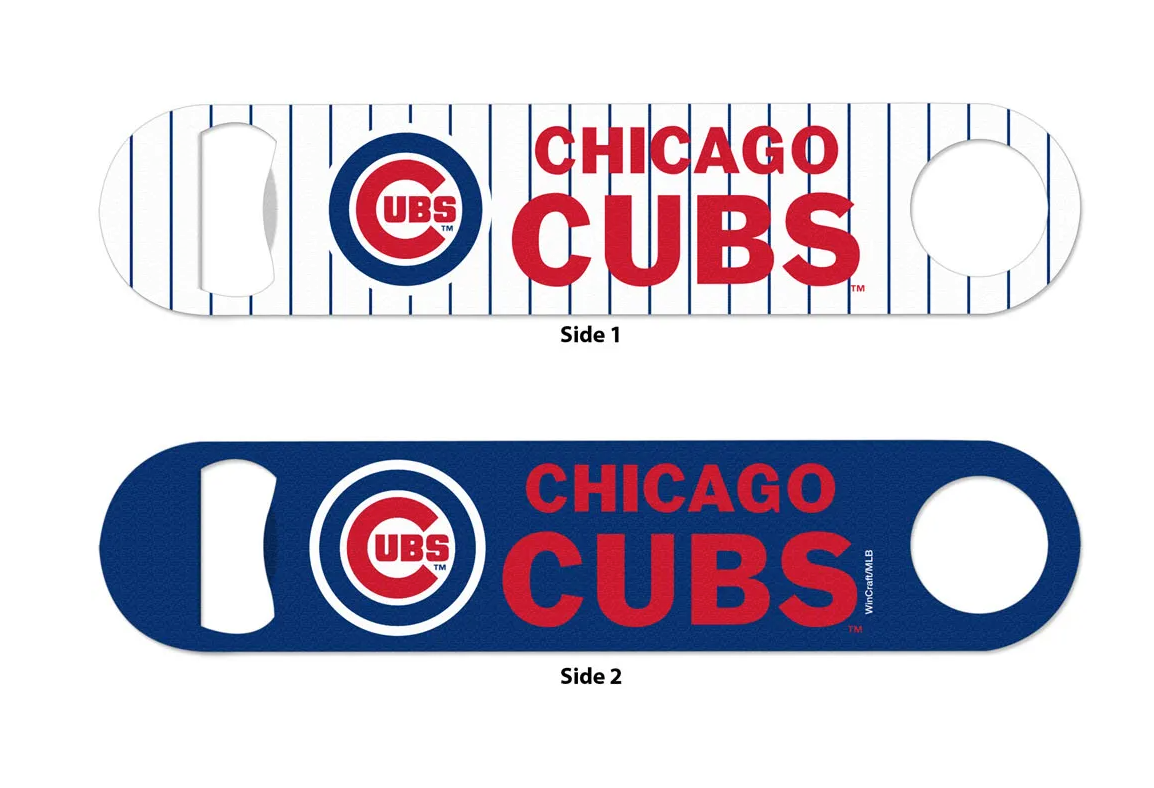 Chicago Cubs 7" Stainless Steel Bottle Opener product image 1, provided for visual reference and product detail review