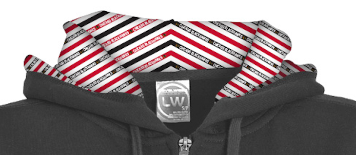 Womens Chicago Blackhawks Chevron Full Zip Hoodie By Levelwear product image 3, provided for visual reference and product