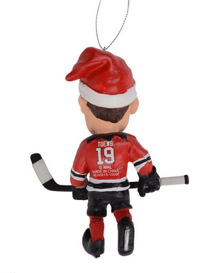 Jonathan Toews Chicago Blackhawks Elf Ornament product image 2, provided for visual reference and product detail review