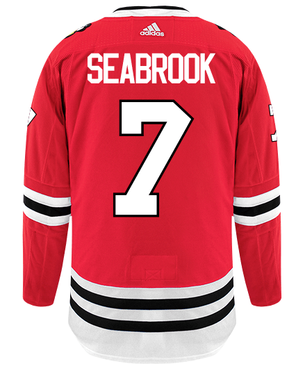 Chicago Blackhawks Brent Seabrook Adidas Red Authentic Player Jersey for Men product image 1, provided for visual reference