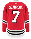 Chicago Blackhawks Brent Seabrook Adidas Red Authentic Player Jersey for Men product image 1, provided for visual reference