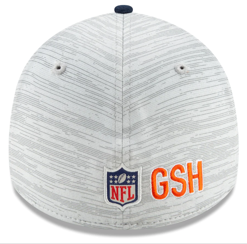 Chicago Bears "B" Logo 2021 Training Camp On Field Gray/Navy New Era 39THIRTY Flex Fit Hat product image 4, provided for
