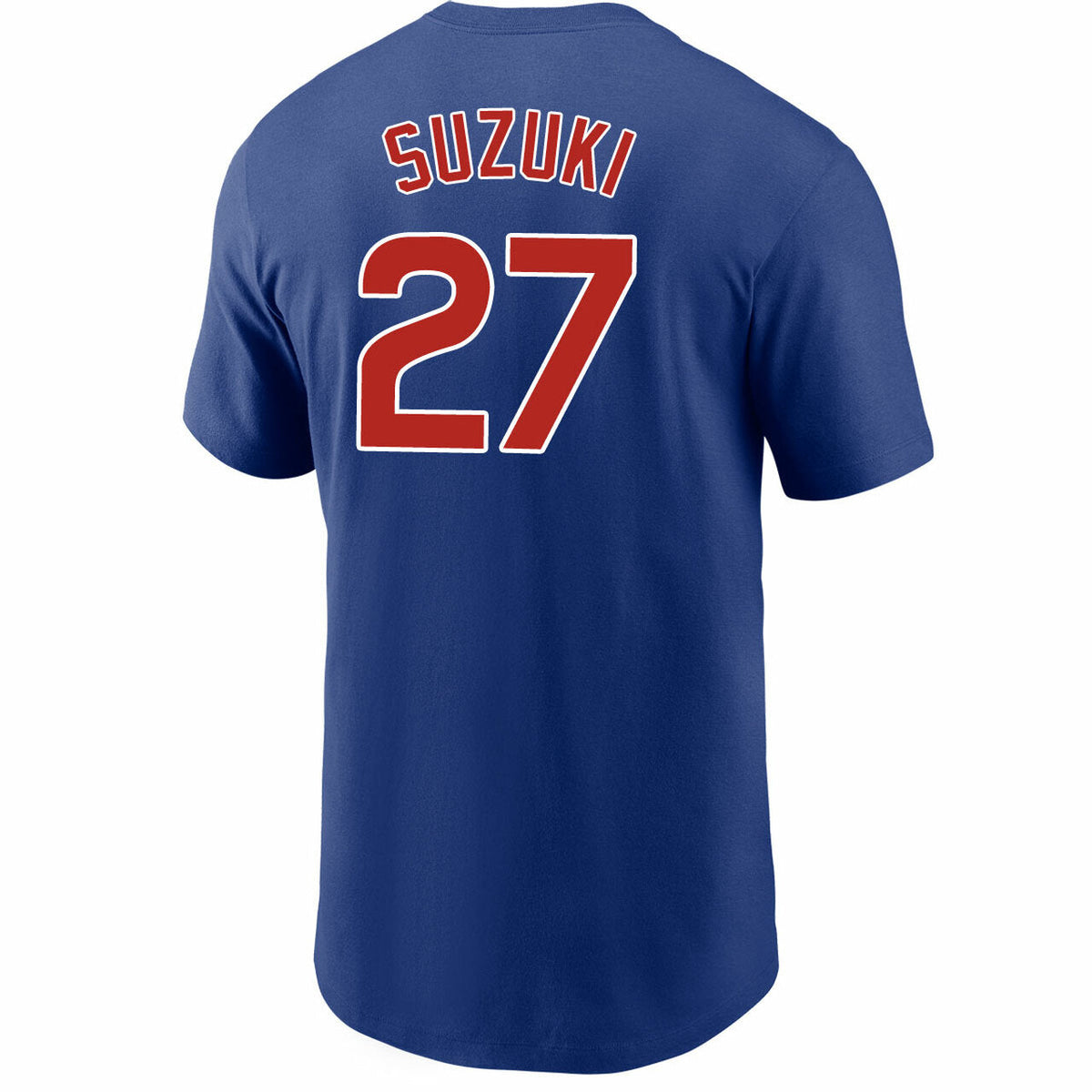 Chicago Cubs Seiya Suzuki Nike Royal Blue Name & Number T-Shirt for Men product image 3, provided for visual reference and